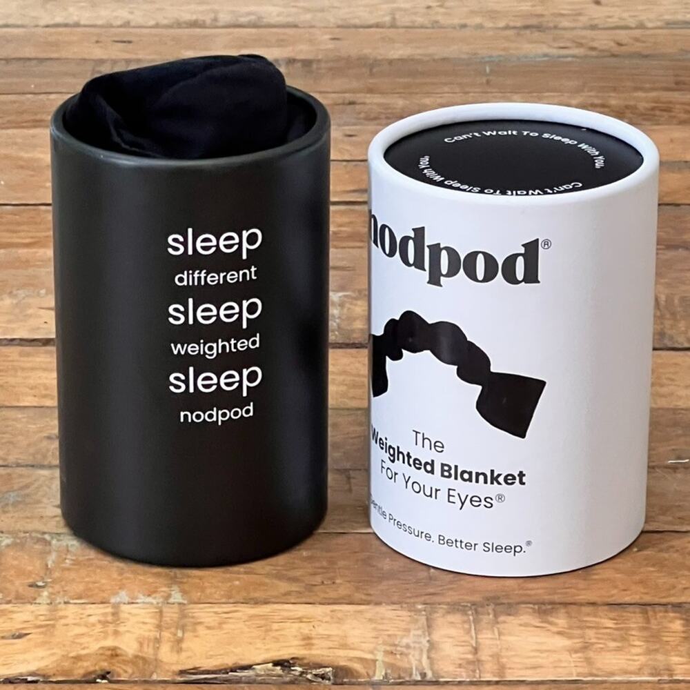 Nodpod Pima Cotton Velvet Weighted Blanket For Your Eyes Sleep Mask Onyx Black